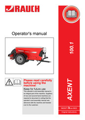 Rauch AXENT 100.1 Operator's Manual