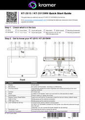 Kramer KT-2015WM Quick Start Manual