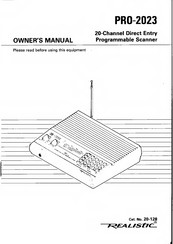 Realistic PRO-2023 Owner's Manual