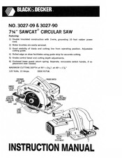 Black & Decker Sawcat 3027-09 Manual