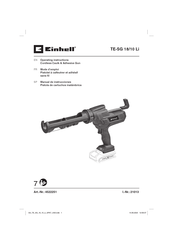 EINHELL TE-SG 18/10 Li Operating Instructions Manual