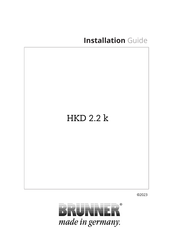 Brunner HKD 2.2 k Installation Manual