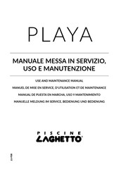 Piscine Laghetto PLAYA Use And Maintenance Manual