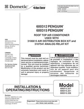 Dometic Duo-Therm PENGUIN 600312 Installation & Operating Instructions Manual