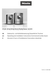 Miele PDR 914 SOM Operating And Installation Instructions