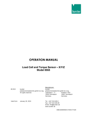 Burster 8565 Operation Manual