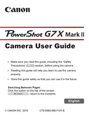 Canon PowerShot G7X Mark II User Manual