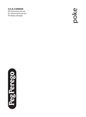 Peg-Perego poke Instructions For Use Manual