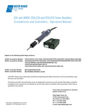 Delta Regis CESP835-SQ Operation Manual