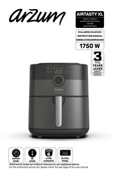 Arzum AIRTASTY XL AR2091-B Instruction Manual