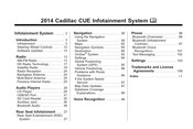 Cadillac CUE 2014 Manual