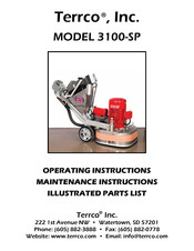 Terrco 3100-SP Operating Instructions Manual