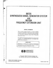 HP 86720A Operating And Service Manual