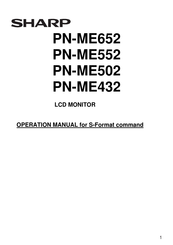 Sharp MultiSync PN-ME652 Operation Manual