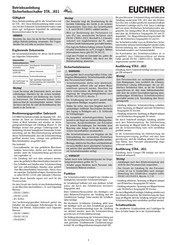 EUCHNER STA3A-4141A024SEM4AS1C1993 Operating Instructions Manual