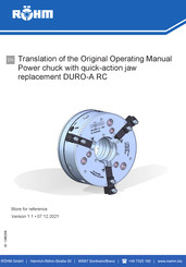 Rohm DURO-A RC Translation Of The Original Operating Manual