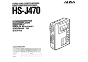 Aiwa HS-J470 Operating Instructions Manual