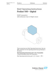 Endress+Hauser Proline 500-digital Brief Operating Instructions