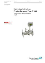 Endress+Hauser Proline Prosonic Flow G 300 Operating Instructions Manual