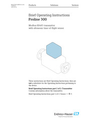 Endress+Hauser Proline Prosonic Flow G 300 Brief Operating Instructions