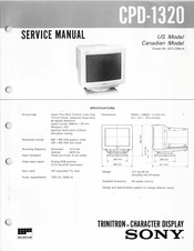 Sony TRINITRON CPD-1320 Service Manual