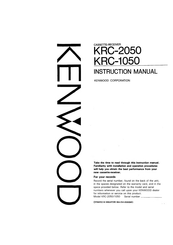 Kenwood KRC-2050 Instruction Manual