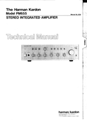 Harman Kardon PM655 Technical Manual