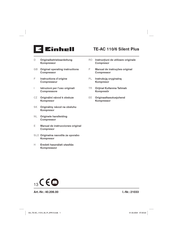 EINHELL TE-AC 110/6 Silent Plus Operating Instructions Manual