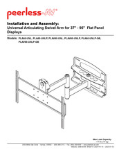 peerless-AV PLA60-UNL Installation And Assembly Manual