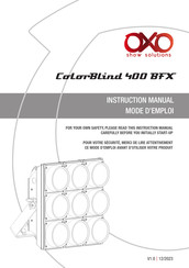 OXO ColorBlind 400 BFX Manual