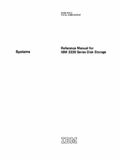 IBM 3330 Series Reference Manual