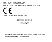 Denver MP-209 Quick Start Manual