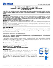 Larson Electronics WAL-18BS-200W-LED-2MB Instruction Manual