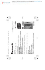 Panasonic H-X2550E Operating Instructions Manual