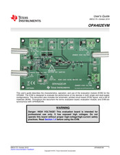 Texas Instruments OPA462EVM User Manual