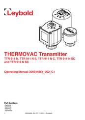 LEYBOLD THERMOVAC TTR 916 N SC Operating Manual
