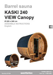 Sentiotec KASKI 240 VIEW Canopy Assemble Instructions