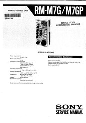 Sony RM-M7G Service Manual