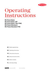 Fronius RC Panel Basic Operating Instructions Manual