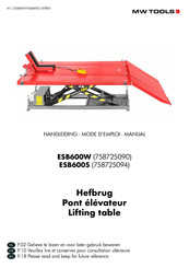 MW TOOLS 758725090 Manual