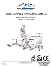 Aqua Creek Products F-VGRPL Installation & Operation Manual