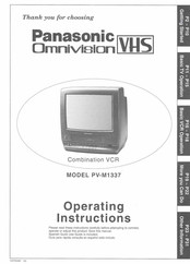 Panasonic OmniVision PV-M1337 Operating Instructions Manual