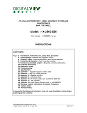Digital View 4178000XX-3 Instructions Manual