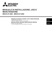 Mitsubishi Electric MECH-iF-G05 Instructions For Installation, Use And Maintenance Manual