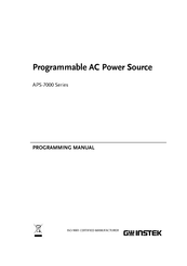 GW Instek APS-7000 Series Programming Manual