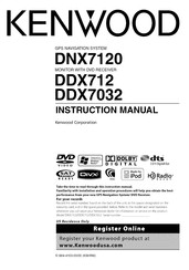 Kenwood DDX712 Instruction Manual