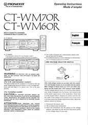 Pioneer CT-WM60R Operating Instructions Manual