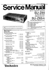 Technics SU-Z65 XA Service Manual