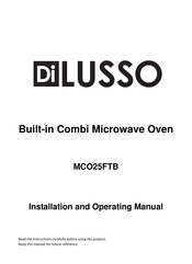 diLUSSO MCO25FTB Installation And Operating Manual