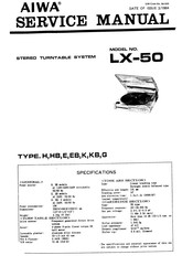 Aiwa LX-50 Service Manual